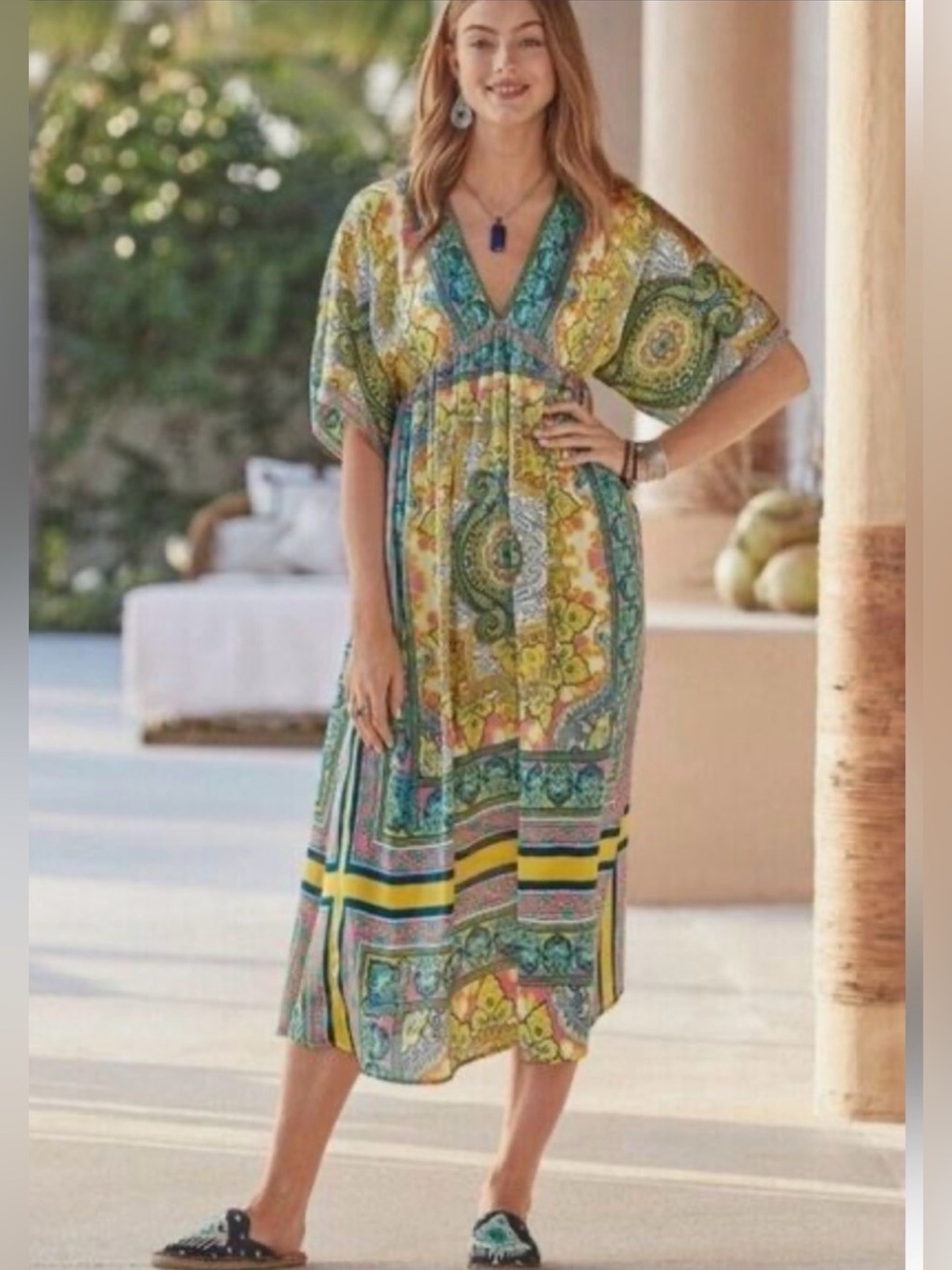Sundance Bella Verona Boho Mixed Print Dress